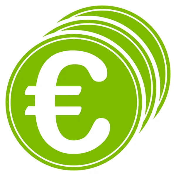 Monete Euro icona BiColor Euro Banking Set — Foto Stock