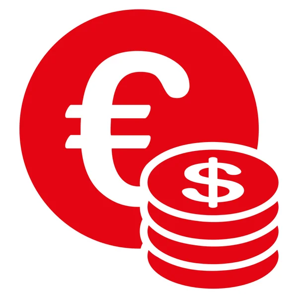 Dólar moneda pila icono de BiColor Euro Banking Set —  Fotos de Stock