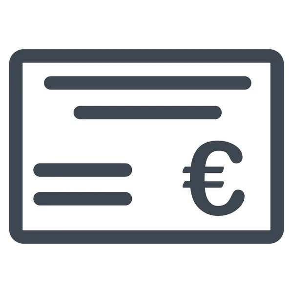 Чек ікона з біколор євро банківських встановити — стокове фото