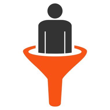 İş Bicolor kümesi'nden satış huni simgesi