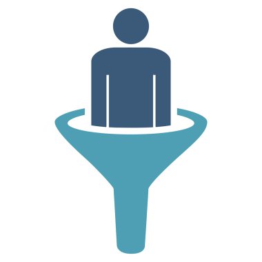 İş Bicolor kümesi'nden satış huni simgesi