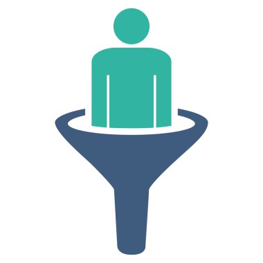 İş Bicolor kümesi'nden satış huni simgesi