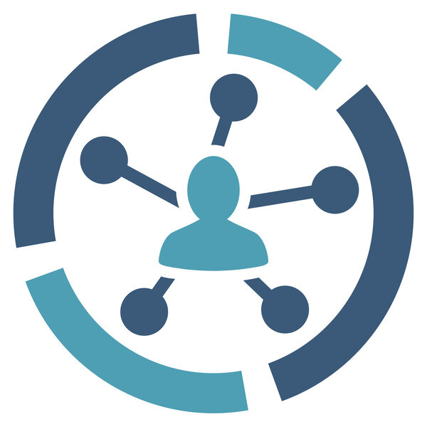Relations diagram icon from Business Bicolor Set