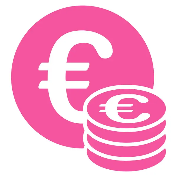 Значок стека монет евро от BiColor Euro Banking Set — стоковое фото