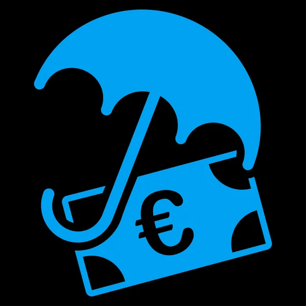 Bicolor euróban meghatározott banki pénzügyi biztosítási ikon — Stock Fotó