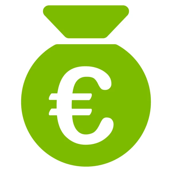 Soldi borsa icona da BiColor Euro Banking Set — Foto Stock