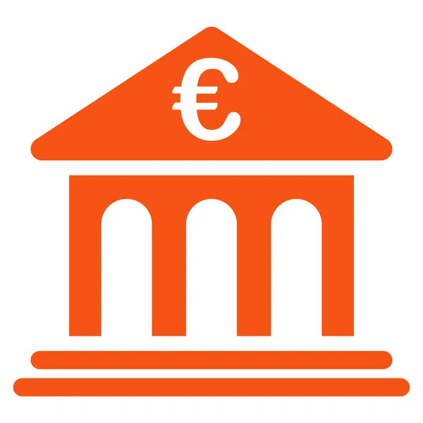 Bank-ikonen från Bicolor Euro Banking ange — Stockfoto
