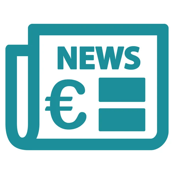 Gazete simgesi Bicolor Euro bankacılık kümesi'nden — Stok fotoğraf