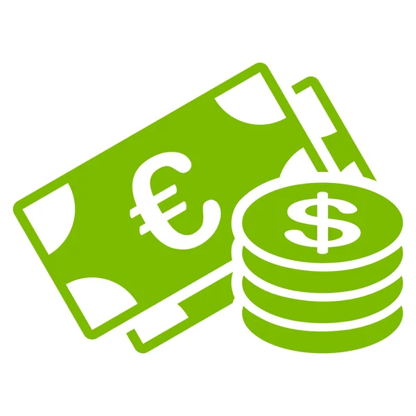 Dollar coins icon from BiColor Euro Banking Set — Stock Photo, Image