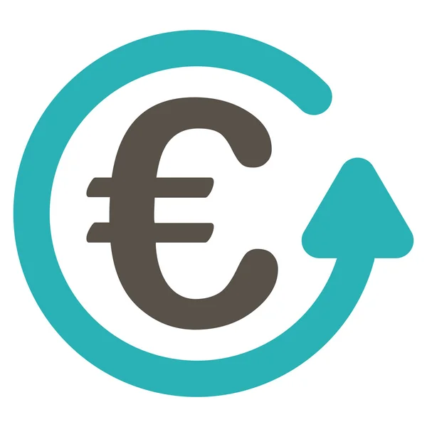 Icono de devolución de cargo de BiColor Euro Banking Set —  Fotos de Stock