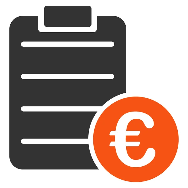 Ikona umowy z Bicolor Euro Banking zestaw — Zdjęcie stockowe
