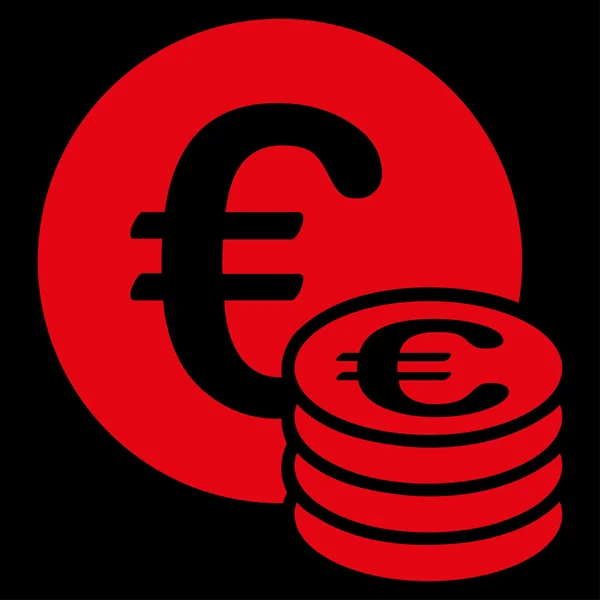 Euro coin stack icon from BiColor Euro Banking Set — Stock Photo, Image