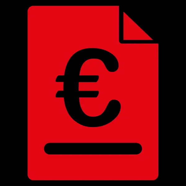 Ikona faktury z Bicolor Euro Banking zestaw — Zdjęcie stockowe