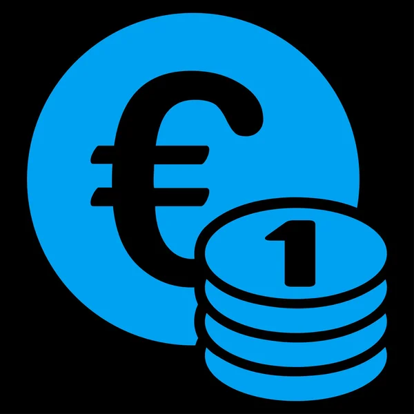 En euro mynt stack-ikonen från Bicolor Euro Banking ange — Stockfoto