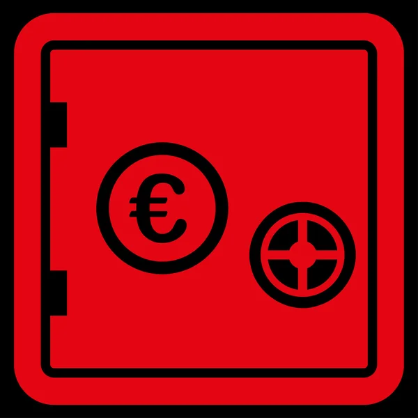 Säkra ikonen Bicolor Euro Banking set — Stockfoto