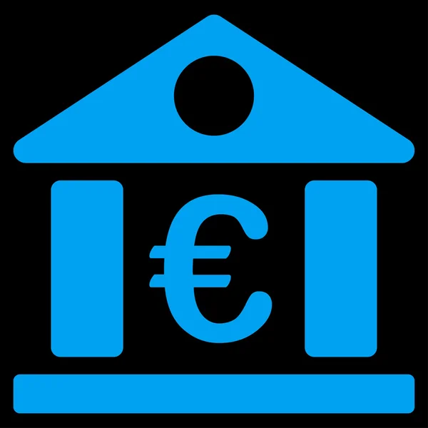 Bank gebouw pictogram uit Bicolor Euro Banking instellen — Stockfoto