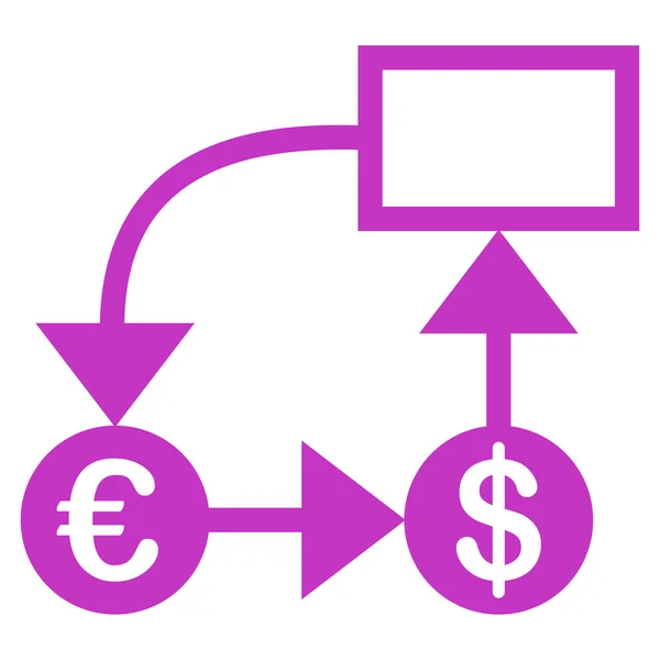 Flow chart icon from BiColor Euro Banking Set — Stock Photo, Image