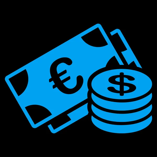 Dollar mynt ikonen Bicolor Euro Banking set — Stockfoto