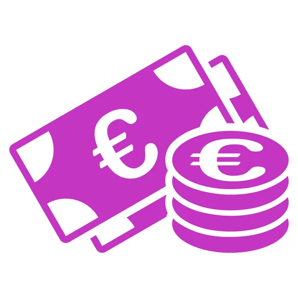 Euro-Bargeld-Symbol aus zweifarbigem Euro-Banking-Set — Stockfoto