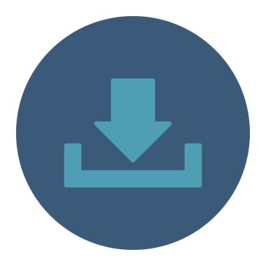 Download düz mavi ve mavi renkler düğmesini yuvarlak