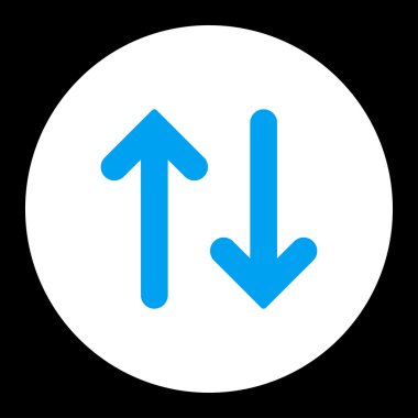 Flip düz mavi ve beyaz Renkler düğmesini yuvarlak