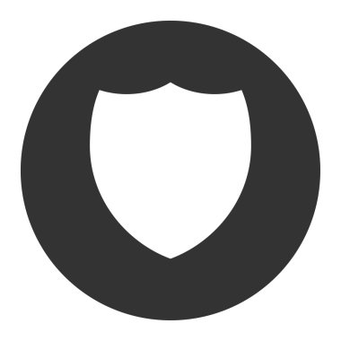 Yuvarlak düğmesini kalkan düz beyaz ve gri renkler