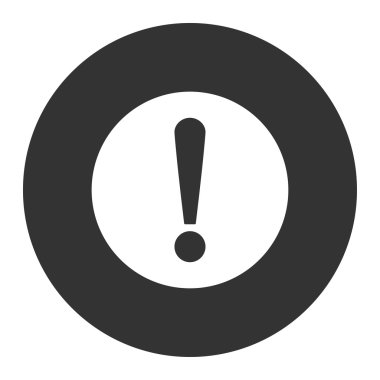 Sorun düz beyaz ve gri renkler düğmesini yuvarlak