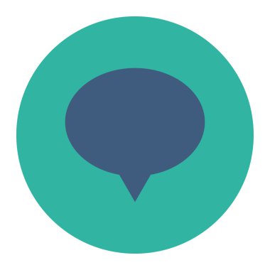 Afiş düz kobalt ve mavi renkler düğmesini yuvarlak