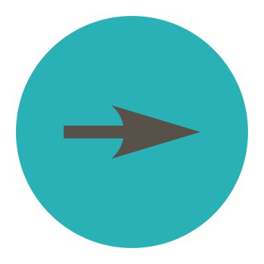 Yuvarlak düğmesini ok ekseni X düz gri ve mavi renkler