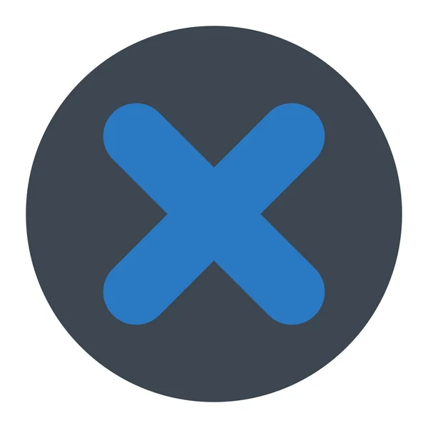Cancelar plana lisa azul colores botón redondo — Foto de Stock