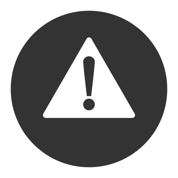 Advertencia plana de color blanco y gris botón redondo —  Fotos de Stock