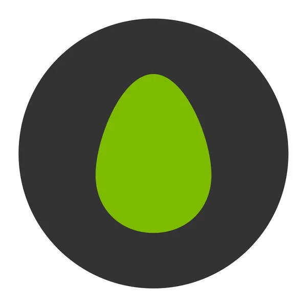 Egg piatto eco verde e grigio colori pulsante rotondo — Foto Stock