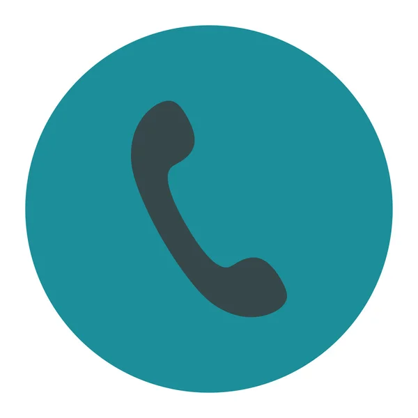 Телефон плоские мягкие голубые цвета круглая кнопка — стоковое фото