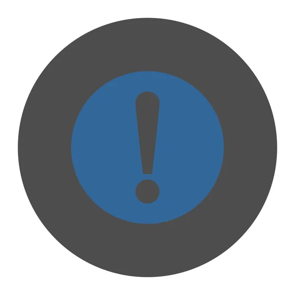 Problem flat cobalt and gray colors round button — Stock Photo, Image