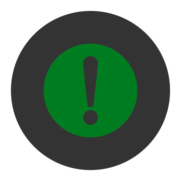 Problem flat green and gray colors round button — Stock Photo, Image