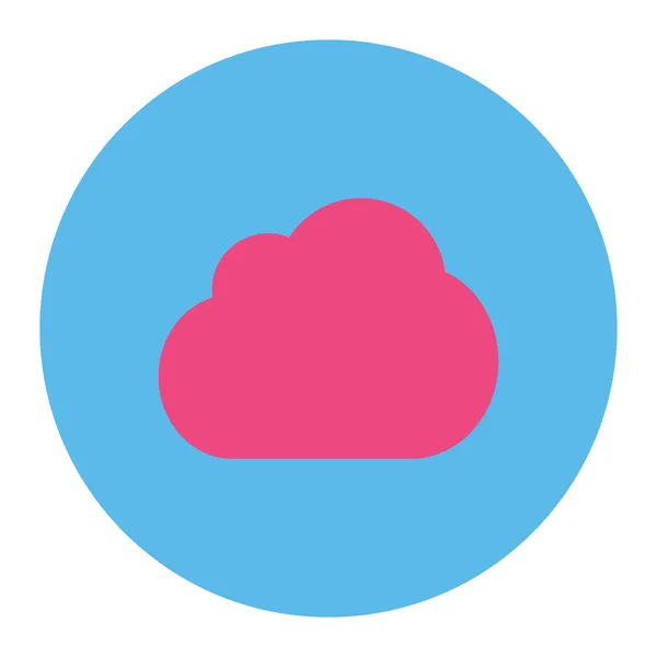 クラウド フラット ピンクとブルー色の丸いボタン — ストック写真