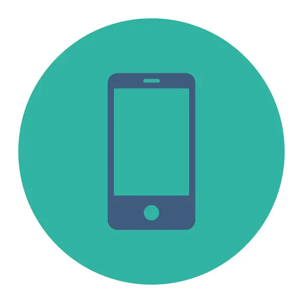 Smartphone cobalto plana e ciano cores botão redondo — Fotografia de Stock
