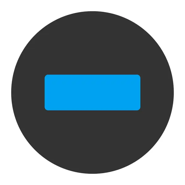 Ronde knop minus plat blauwe en grijze kleuren — Stockfoto