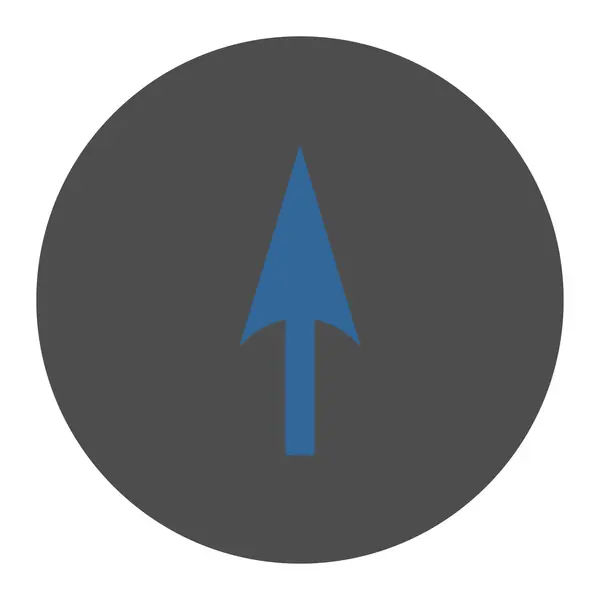 Flecha eje Y cobalto plano y colores grises botón redondo —  Fotos de Stock