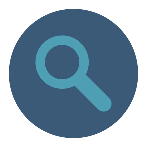 Search flat cyan and blue colors round button — Stock Photo, Image
