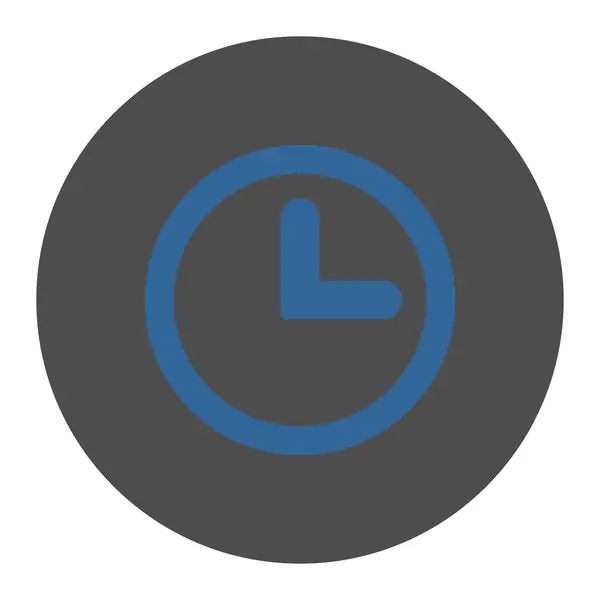 Relógio cobalto plana e cinza cores botão redondo — Fotografia de Stock