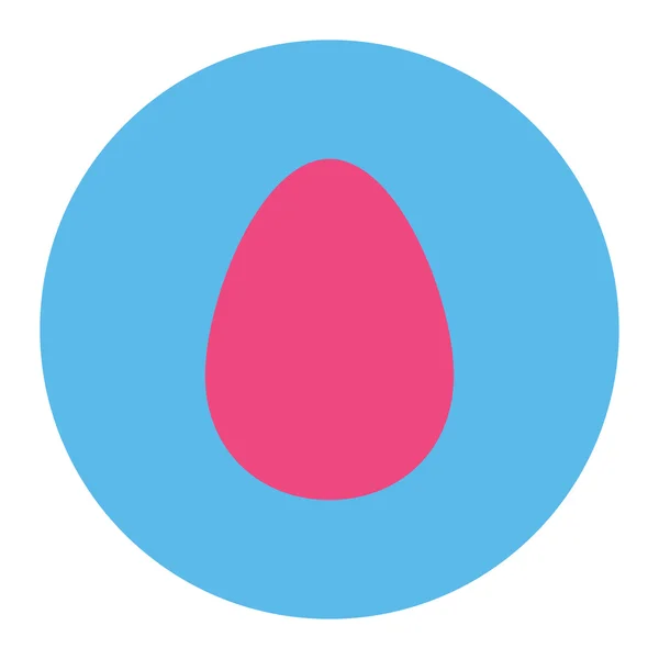 Uovo piatto rosa e blu colori pulsante rotondo — Foto Stock