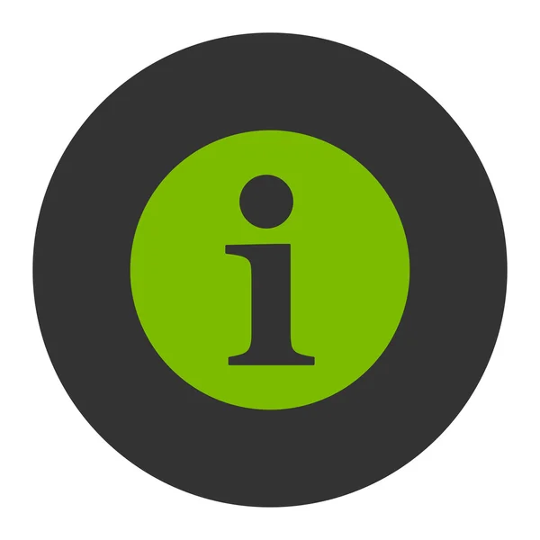 Information platt eco gröna och grå färger runda knappen — Stockfoto
