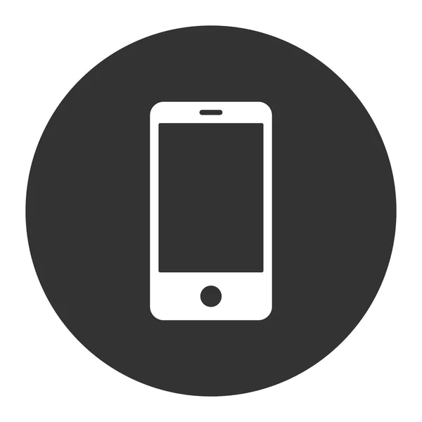 Смартфон плоский білий і сірий кольори круглої кнопки — стокове фото
