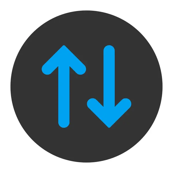 Flip plana azul e cinza cores botão redondo — Fotografia de Stock