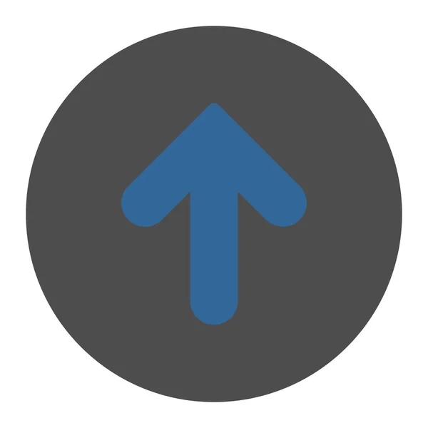 Flecha arriba plana de cobalto y colores grises botón redondo —  Fotos de Stock