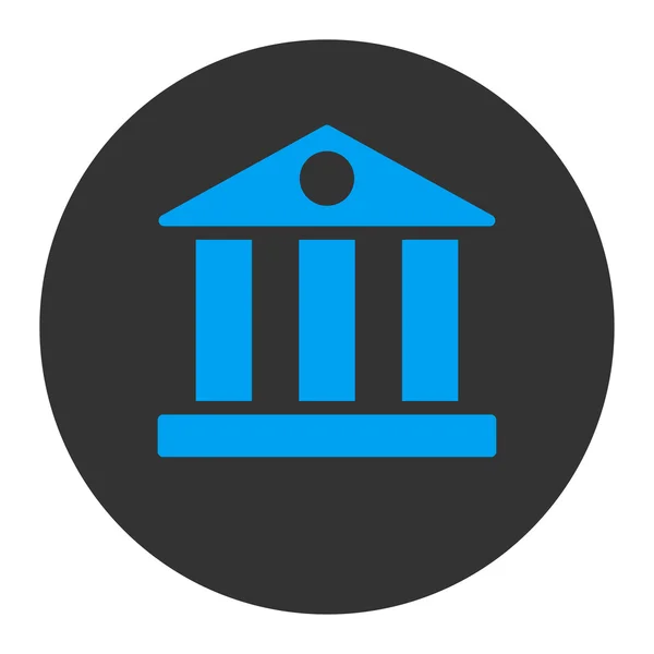 Banca piatta blu e grigio colori pulsante rotondo — Foto Stock