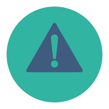 Uyarı düz kobalt ve mavi renkler düğmesini yuvarlak