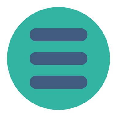 Yığın düz kobalt ve mavi renkler düğmesini yuvarlak