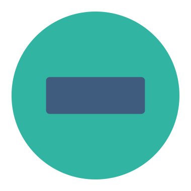 Düz kobalt ve mavi renkler düğmesini yuvarlak